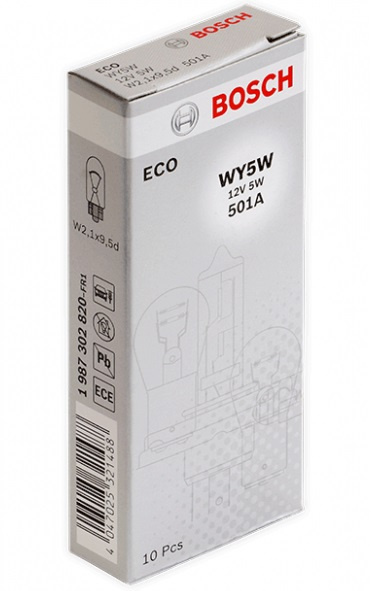 Set 10 Buc Bec Bosch WY5W 12V 5W Eco 1 987 302 820