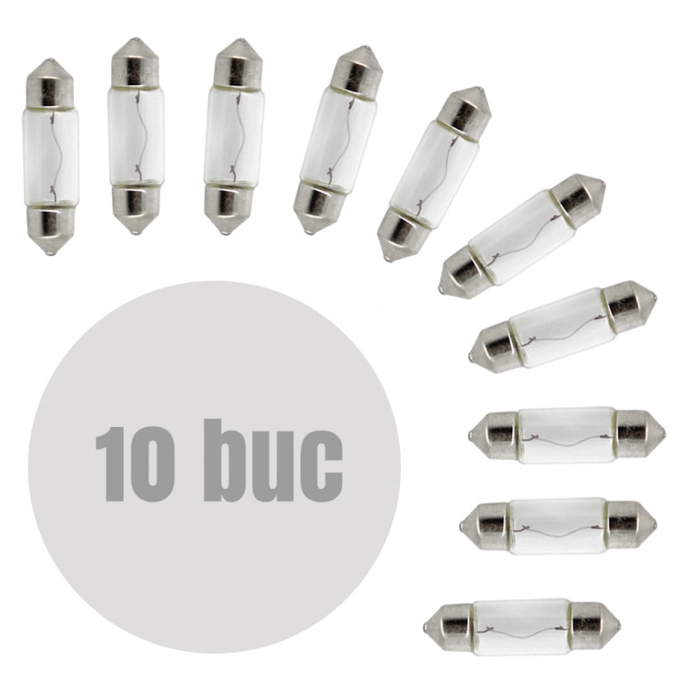 Set 10 Buc Bec Carguard C10W 12V 10W 11x35mm BAA036