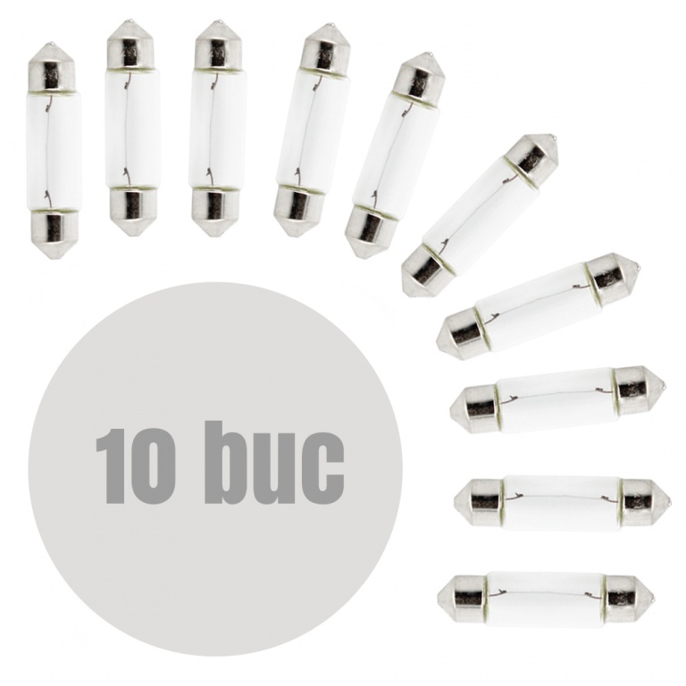 Set 10 Buc Bec Carguard C10W 12V 10W 11x39mm BAA038