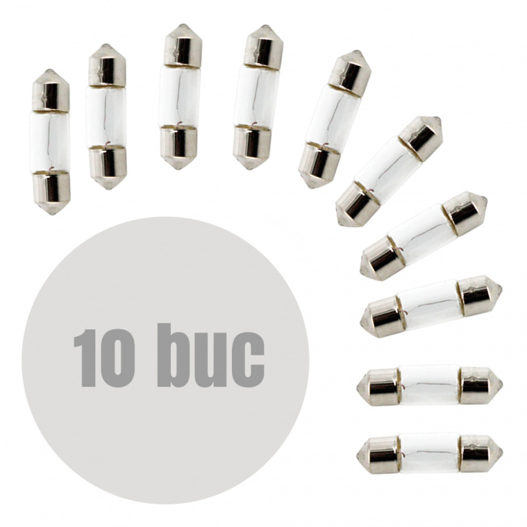 Set 10 Buc Bec Carguard C3W 12V 3W 8x28mm BAA031