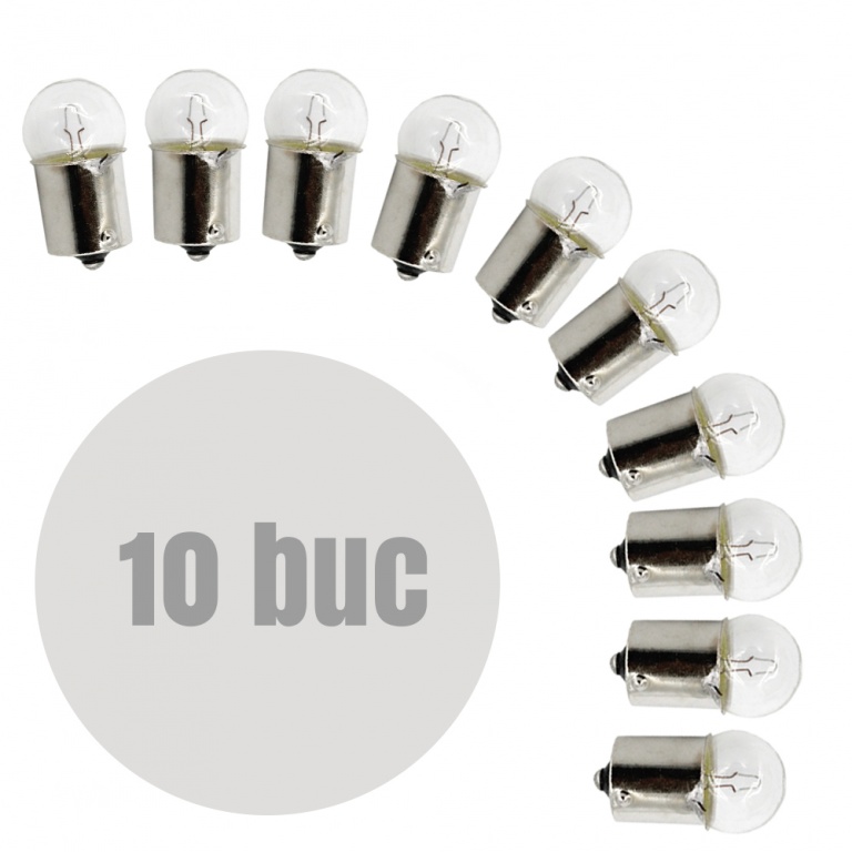 Set 10 Buc Bec Carguard R10W 12V 10W G18 BA15s BAA026