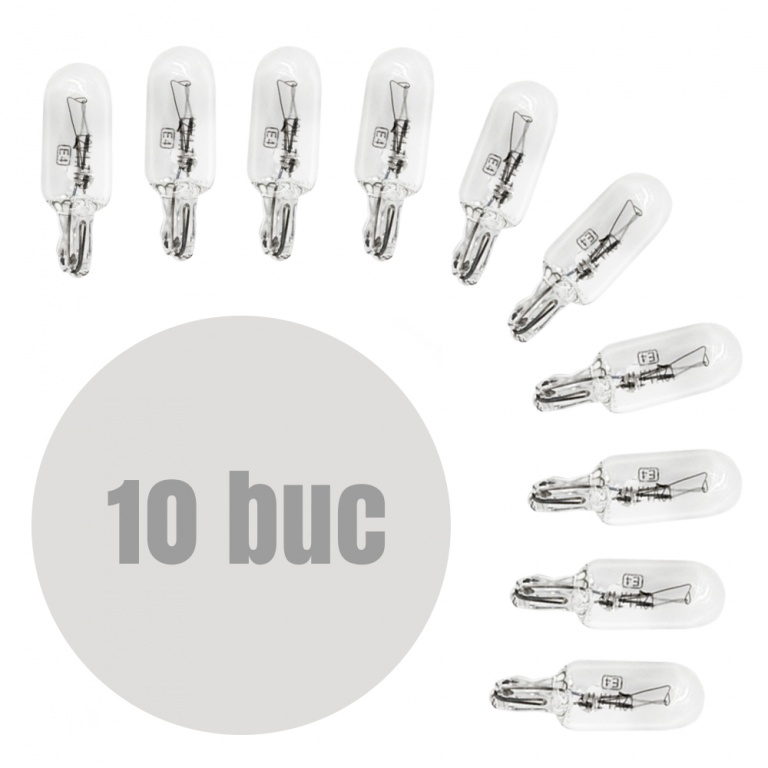 Set 10 Buc Bec Carguard W1,7W 12V 1,7W T6.5 BAA007