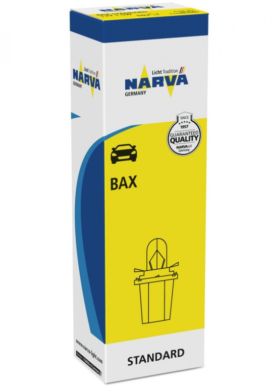 Set 10 Buc Bec Narva BX8.4D 12V 1,1W Portocaliu 17046