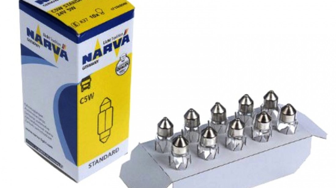 Set 10 Buc Bec Narva C5W 36MM 12V 5W 17125