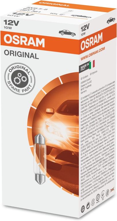 Set 10 Buc Bec Osram C10W 12V 10W Original 6411