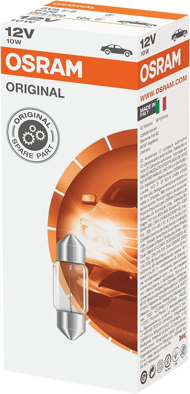 Set 10 Buc Bec Osram C10W 12V 10W SV8,5-8 10,5x31 Original 6438