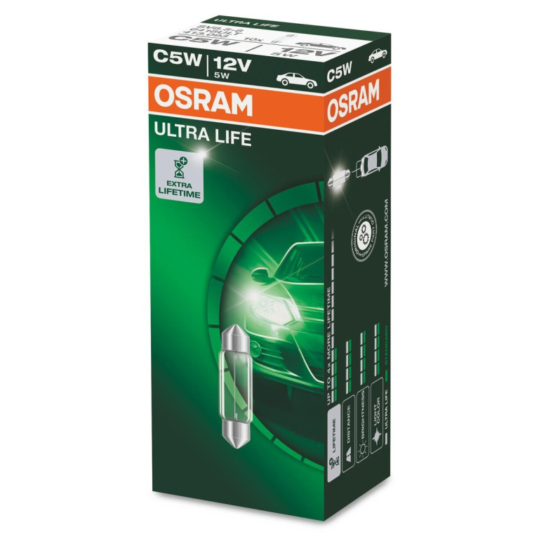 Set 10 Buc Bec Osram C5W 12V 5W Ultra Life 6418ULT