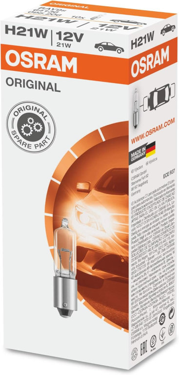 Set 10 Buc Bec Osram H21W 12V 21W BAY9s Original 64136