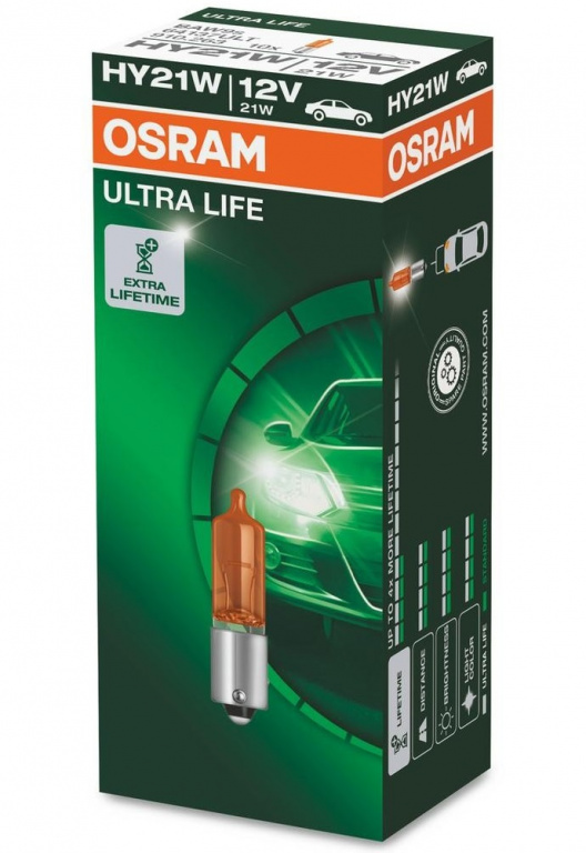 Set 10 Buc Bec Osram HY21W 12V 21W BAW9S Ultra Life 64137ULT