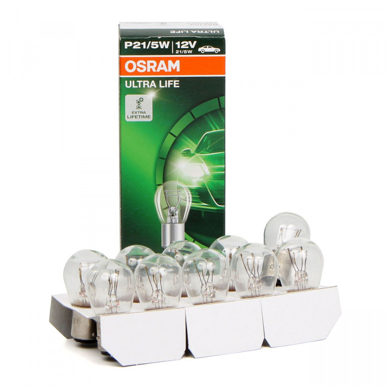Set 10 Buc Bec Osram P21/5W 12V 21/5W BAY15d Ultra Life 7528ULT