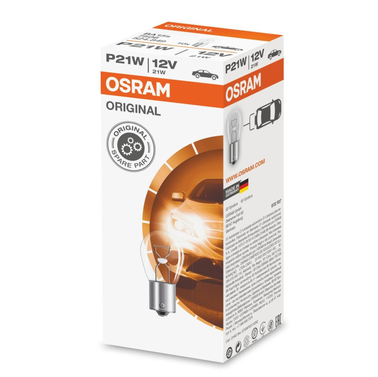 Set 10 Buc Bec Osram P21W 12V 21W BA15s Original 7506