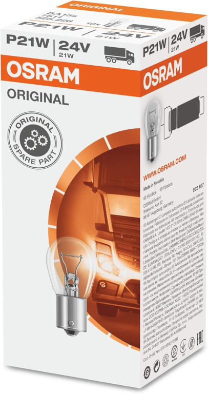 Set 10 Buc Bec Osram P21W 24V 21W Original 7511