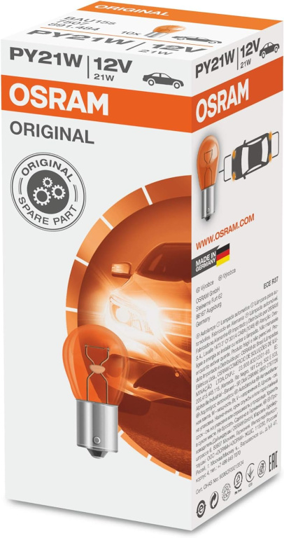 Set 10 Buc Bec Osram PY21W 12V 21W Original 7507