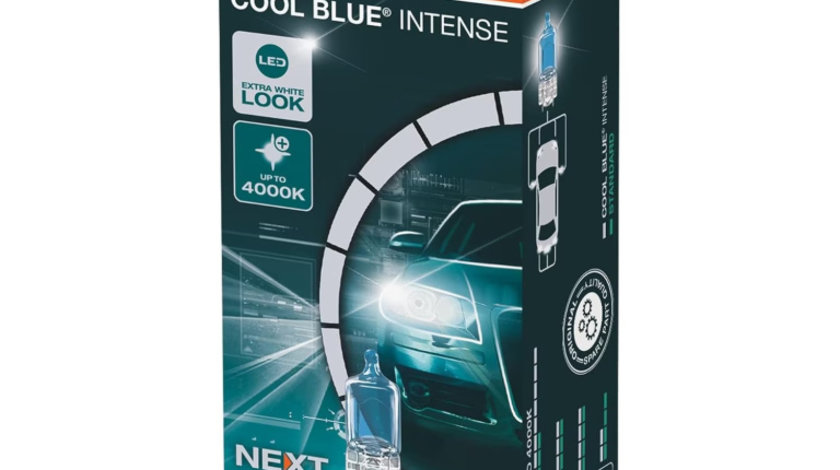 Set 10 Buc Bec Osram W5W 12V 5W W2,1x9,5d 4000K Cool Blue Intense Next Generation 2825HCBN