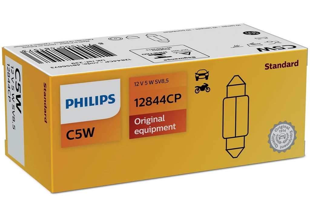 Set 10 Buc Bec Philips C5W 12V 5W 12844CP