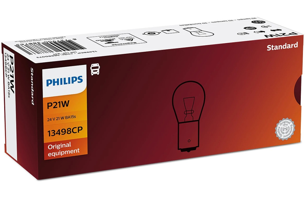 Set 10 Buc Bec Philips P21W 24V 21W BA15s 13498CP