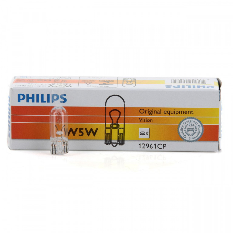 Set 10 Buc Bec Philips W5W 12V 5W W2.1x9.5d 12961CP