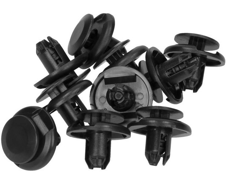 Set 10 Buc Clips Fixare Elemente Roata Pentru Honda / Mitsubishi 8x12mm Negru Romix ROM B19239