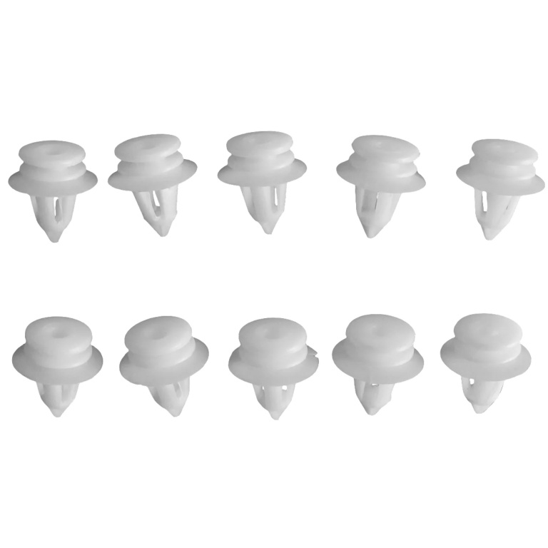 Set 10 Buc Clips Tapiterie Pentru Ford / Mini / Volvo / Mercedes-Benz 8.5x20.2mm Alb Romix ROM B23171