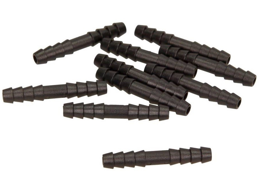 Set 10 Buc Conector Drept Furtun Conducta 6mm Negru Romix ROM B25401