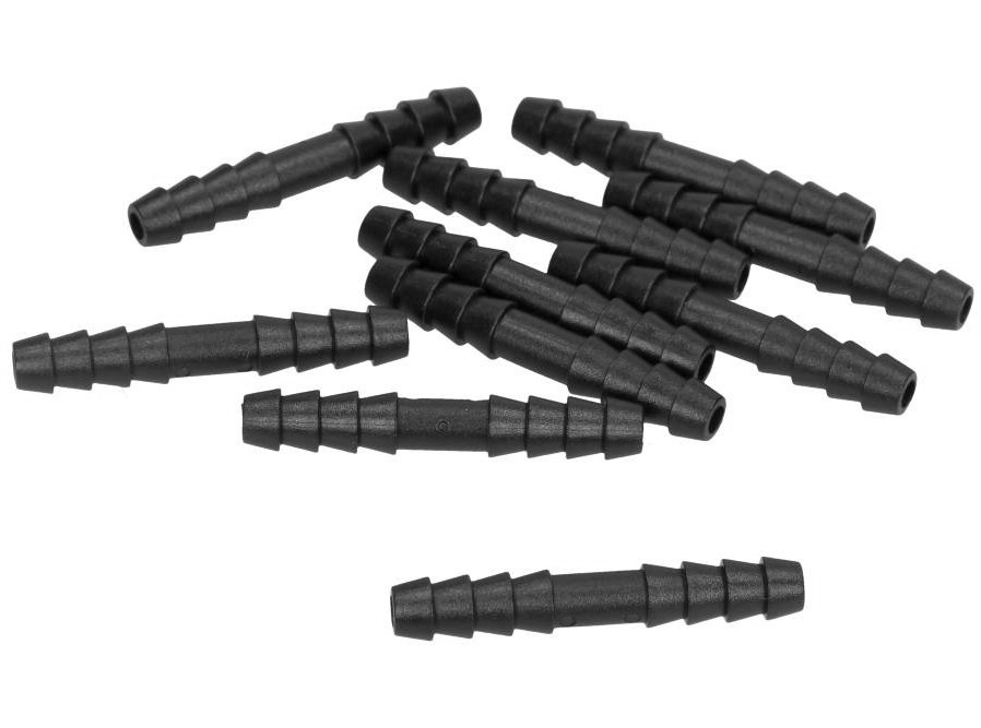 Set 10 Buc Conector Drept Furtun Conducta 6mm Negru Romix ROM B25401