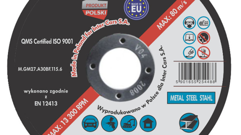 Set 10 Buc Disc Abraziv Mammooth 115mm M.GM27.A30BF.115.6B