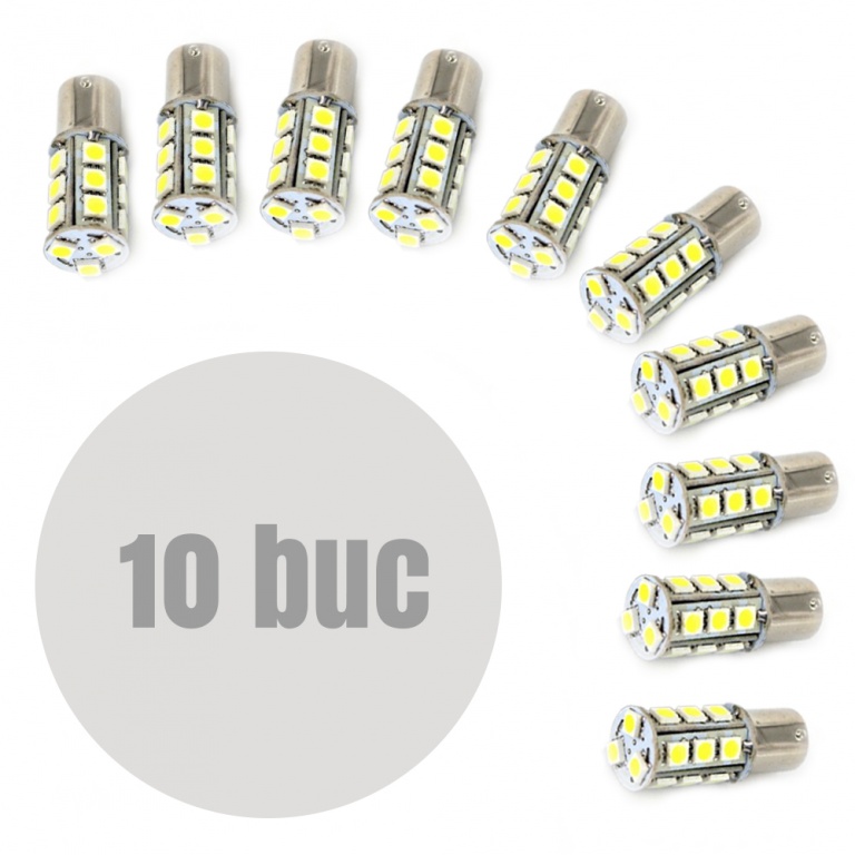 Set 10 Buc Led Carguard BAY15D 12V Alb 6000K CLD311