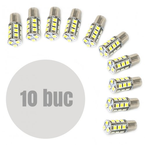 Set 10 Buc Led Carguard BAY15D 12V Alb 6000K CLD311