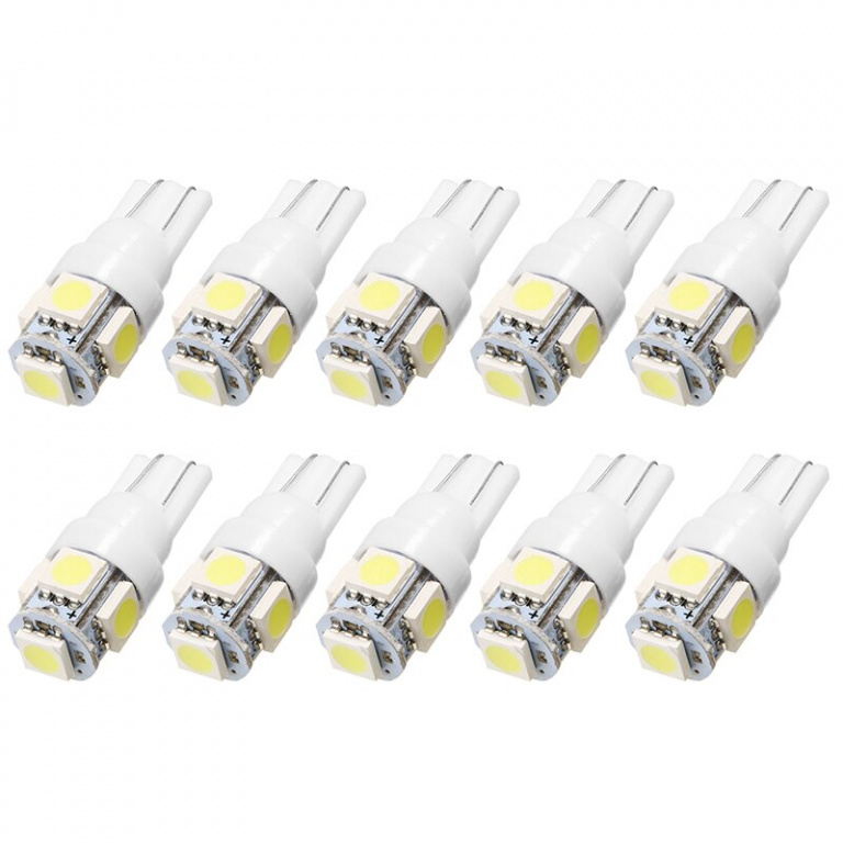 Set 10 Buc Led T10 24V 5 SMD 5050 Alb 6000K JSUN45 090221-21