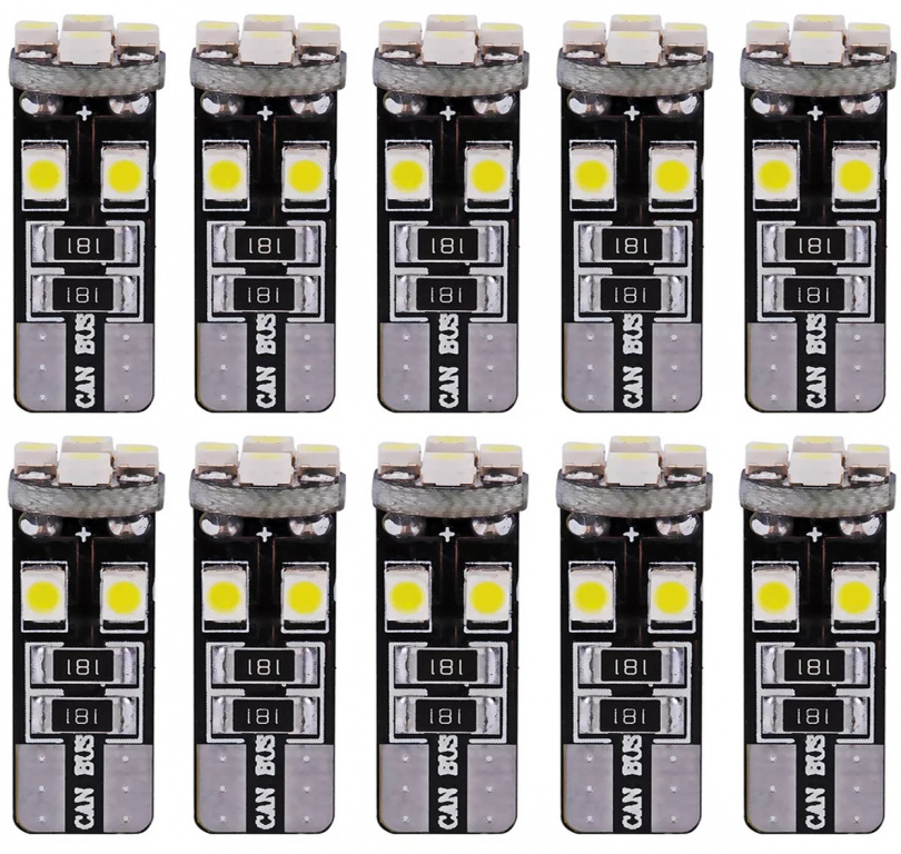 Set 10 Buc Led T10 8 SMD Canbus