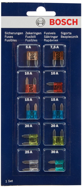 Set 10 Buc Sigurante Fuzibile Tip Mini 5-30A Bosch 1 987 529 038