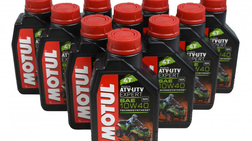 Set 10 Buc Ulei Motor Atv Motul 4T ATV-UTV Expert 10W-40 MA 1L 105938