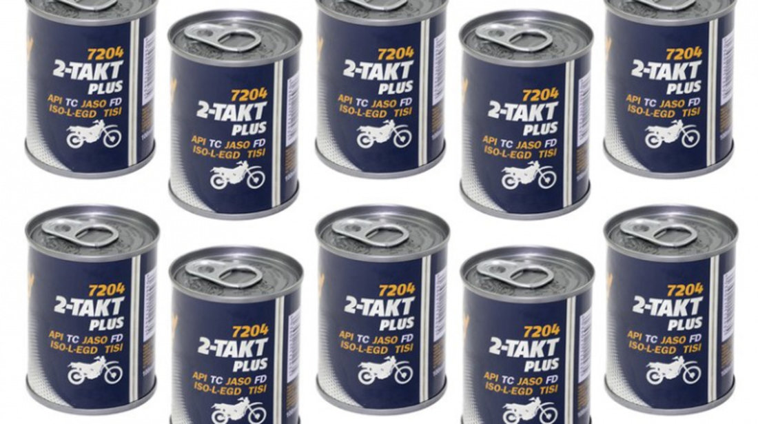 Set 10 Buc Ulei Motor Mannol 2T Takt Plus Aprilia Gilera Kymco Italjet 100ML MN7204-01ME