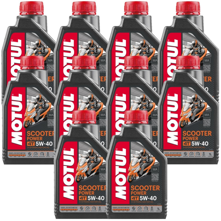 Set 10 Buc Ulei Motor Motul 4T Scooter Power 5W-40 1L 105958