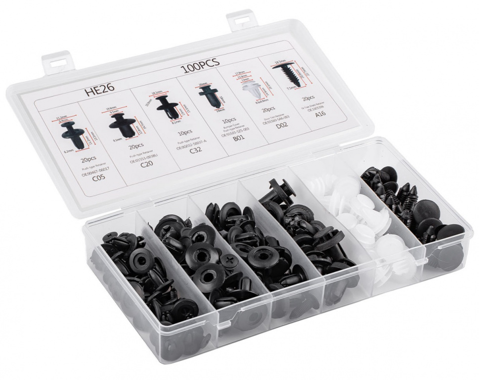 Set 100 Buc Clipsuri Auto Amio 02830