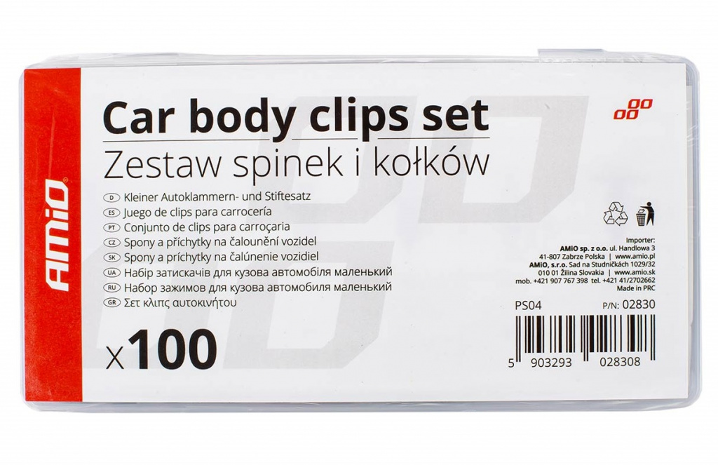 Set 100 Buc Clipsuri Auto Amio 02830