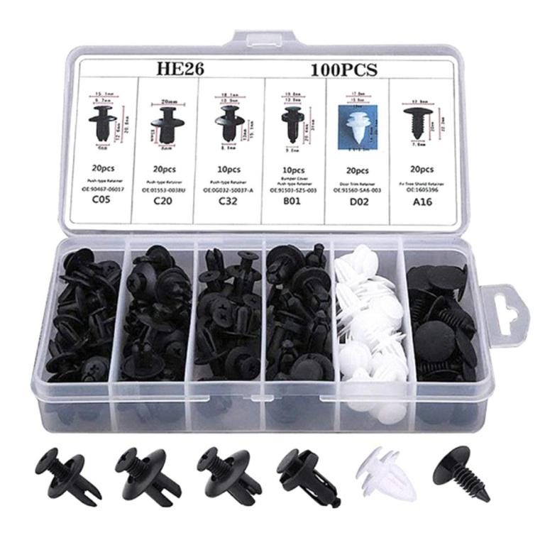 Set 100 Buc Clipsuri Auto, Universale, Pentru Montaj AVX-AG717
