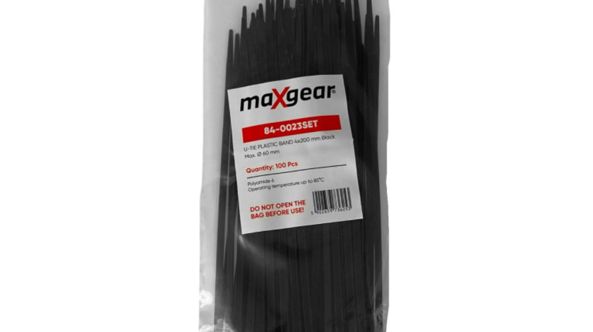 Set 100 Buc Coliere Plastic 200 x 4mm Maxgear Negru 84-0023SET