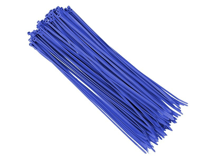 Set 100 Buc Fasete Coliere Plastic 300 x3 ,6mm Albastru Carmotion 86100