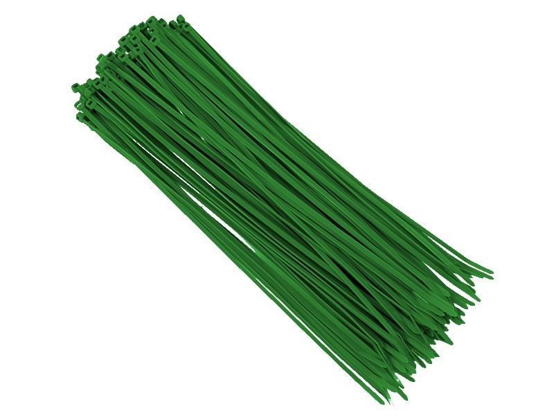 Set 100 Buc Fasete Coliere Plastic 300 x3 ,6mm Verde Carmotion 86101