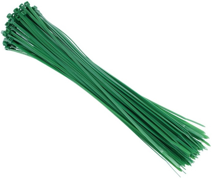 Set 100 Buc Fasete Coliere Plastic 300 x3 ,6mm Verde Carmotion 86101