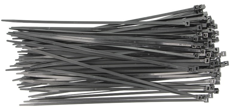 Set 100 Buc Fasete Coliere Plastic Cabluri Universal 300 x 5mm Negru Romix ROM 60203