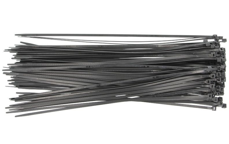 Set 100 Buc Fasete Coliere Plastic Cabluri Universal 370 x 5mm Negru Romix ROM 60204