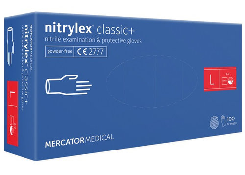 Set 100 Buc Manusi Protectie Albastre Din Nitril Classic L Nitrylex RD30019004