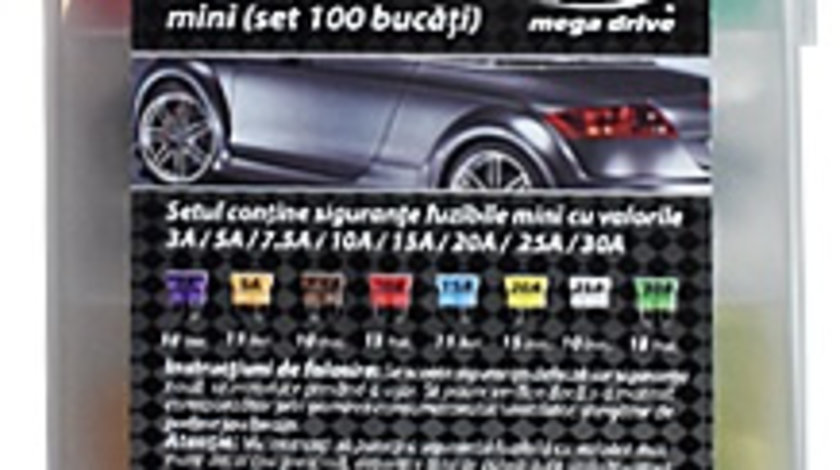 Set 100 Buc Sigurante Fuzibile Mini Mega Drive 02109