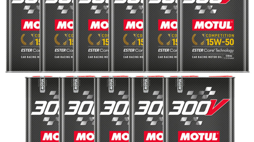 Set 11 Buc Ulei Motor Motul 300V Competition Ester Core® Technology 15W-50 5L 110861