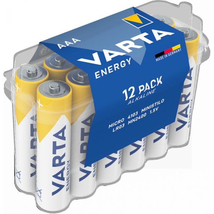 Set 12 Buc Baterii Varta Energy Alkaline AAA LR03 CVP 1.5A 4103229222