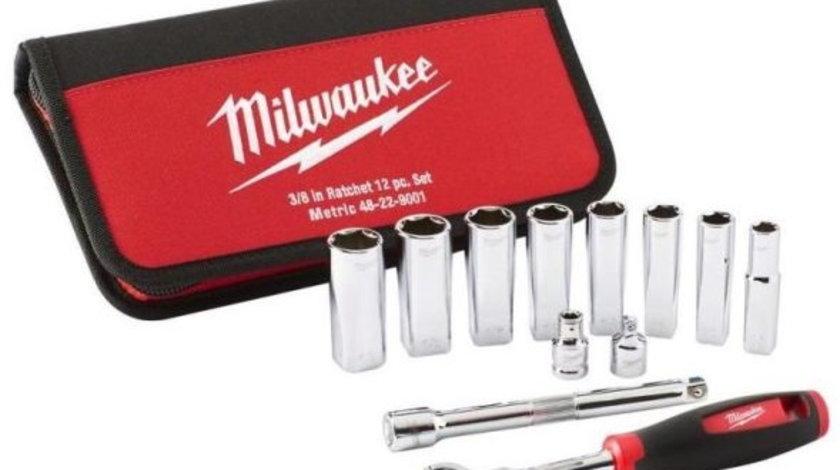 Set 12 Buc Chei Tubulare Milwaukee 48229001