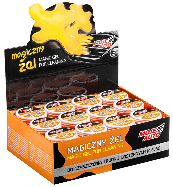 Set 12 Buc Moje Auto Gel De Curatare Magic Pentru Bord Portocaliu 19-661