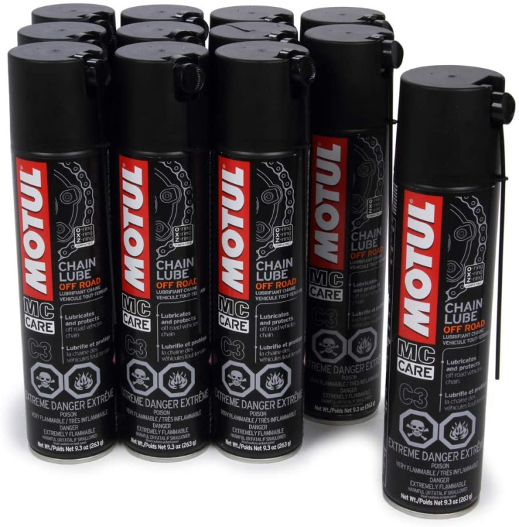 Set 12 Buc Motul Spray Ungere Lant Moto Chain Lube Off Road C3 400ML 102982